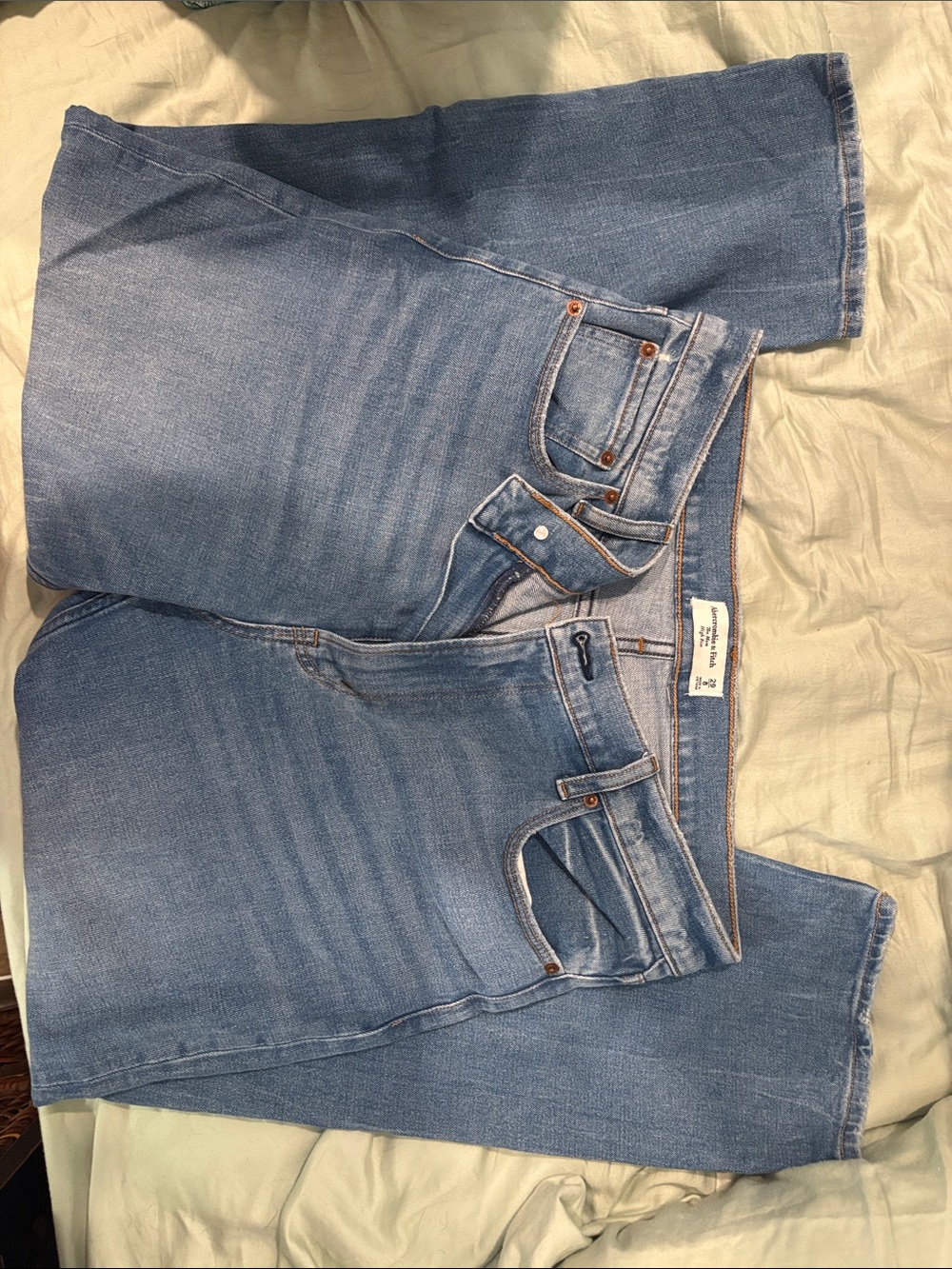 Abercrombie & Fitch Light Blue Straight-Leg Women's Jeans